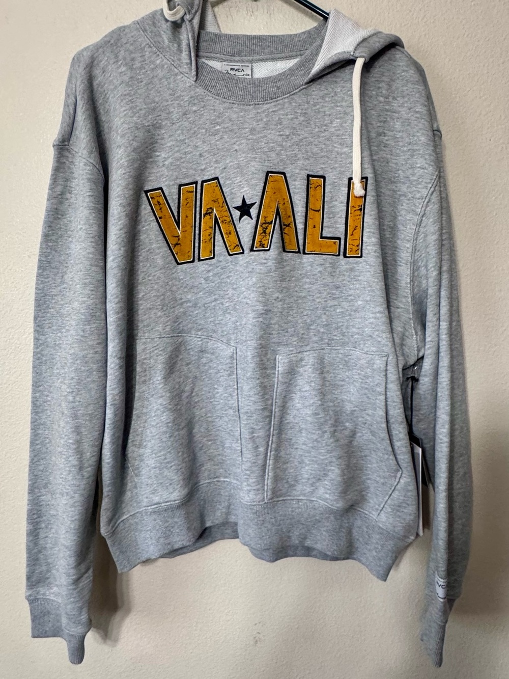 NWT RVCA x Muhammad Ali Hoodie Men’s M Gray Gold Boxing Graphic - Picture 2 of 7